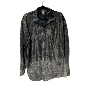 LAURIEBELLES SHACKET OVERSIZED ACID WASH SIZE M GRUNGE CASUAL COTTON POCKETS